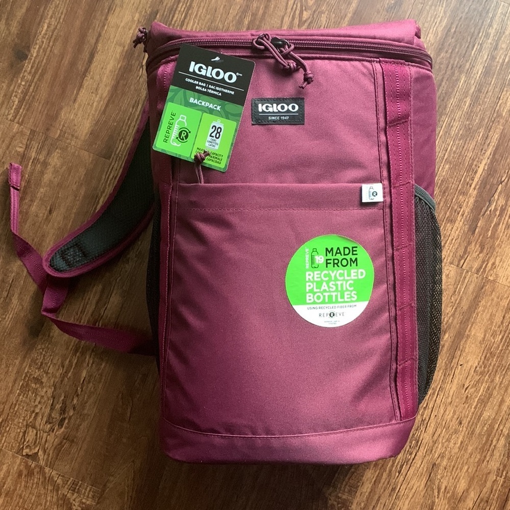 Igloo Backpack Cooler Insulated Soft Sided Bag Bl… - image 2